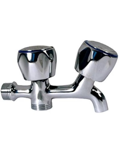 GRIFO DOBLE LAVADORA Y PILA 1/2X3/4