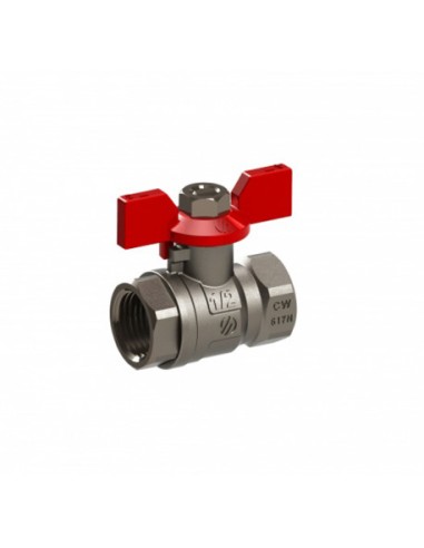 VALVULA ESFERA MARIPOSA H-H 1/2"