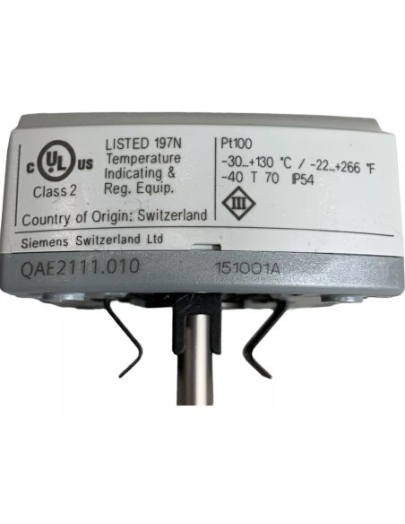 Sensor de temperatura de inmersión Siemens QAE2111.010