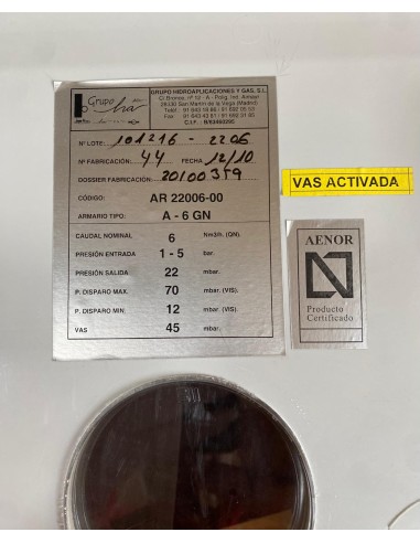 ARMARIO COMPLETO A-6 MPB 22 mbar