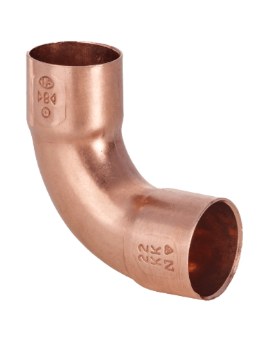 CURVA COBRE PARA SOLDAR 90º H-H...