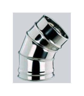 CODO SIMPLE PARED 45  INOX...