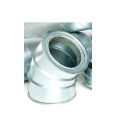 CODO GALVANIZADO AISLADO 45º DIÁMETRO