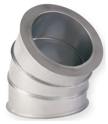 CODO GALVANIZADO AISLADO 45º DIÁMETRO